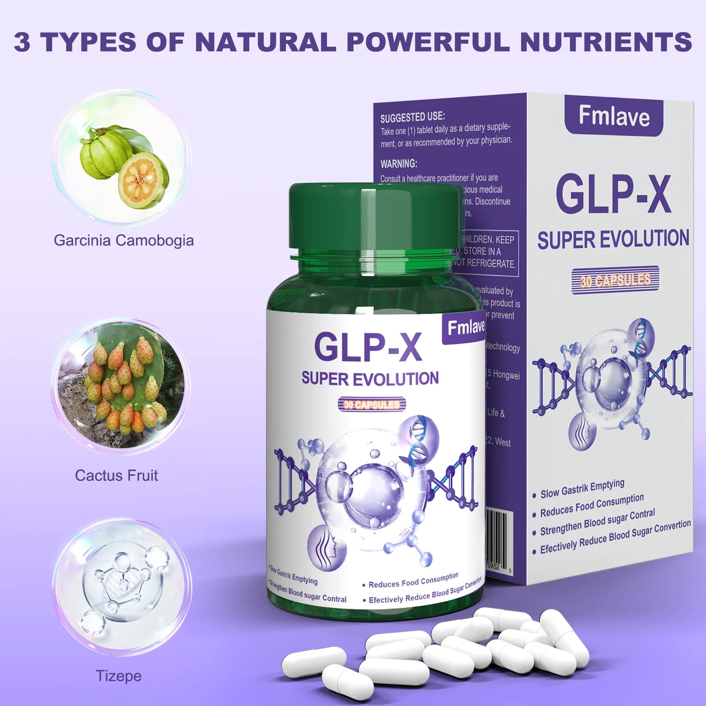 GLP-X Super Evolution, Metabolism & Appetite Support, 30 Capsules – Supports Digestion & Gut Health - TrendForce25