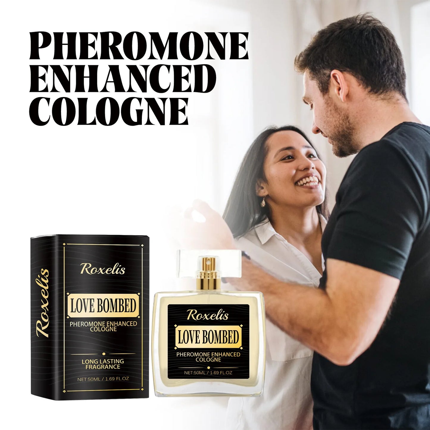 Roxelis 50ml Long Lasting Pheromone Cologne for Men Romantic Dating Fragrance Deodorant Mist - TrendForce25