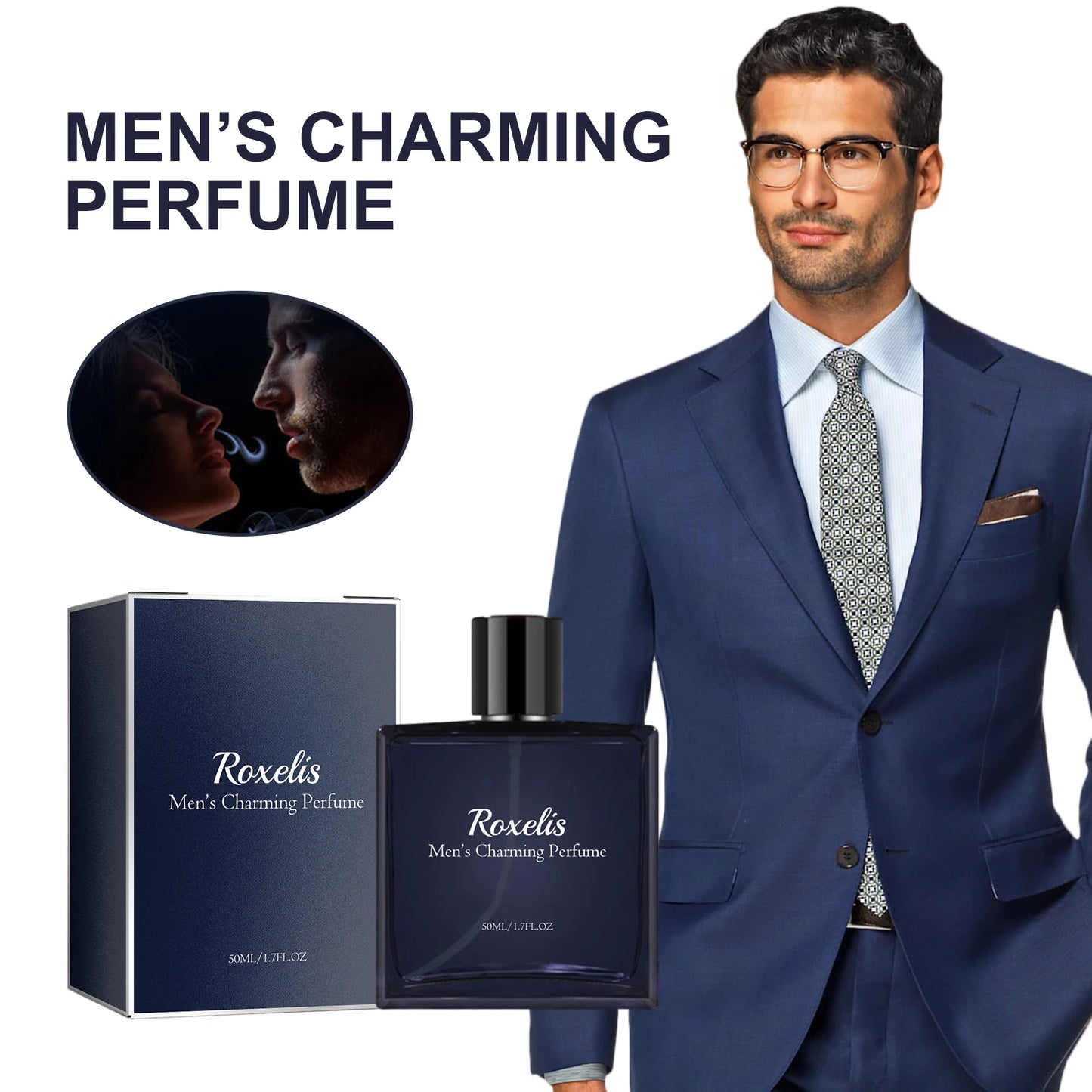 Roxelis 50ml Men Glamour Perfume Spray Cologne Light Fresh Pheromone Romantic Dating Fragrance - TrendForce25