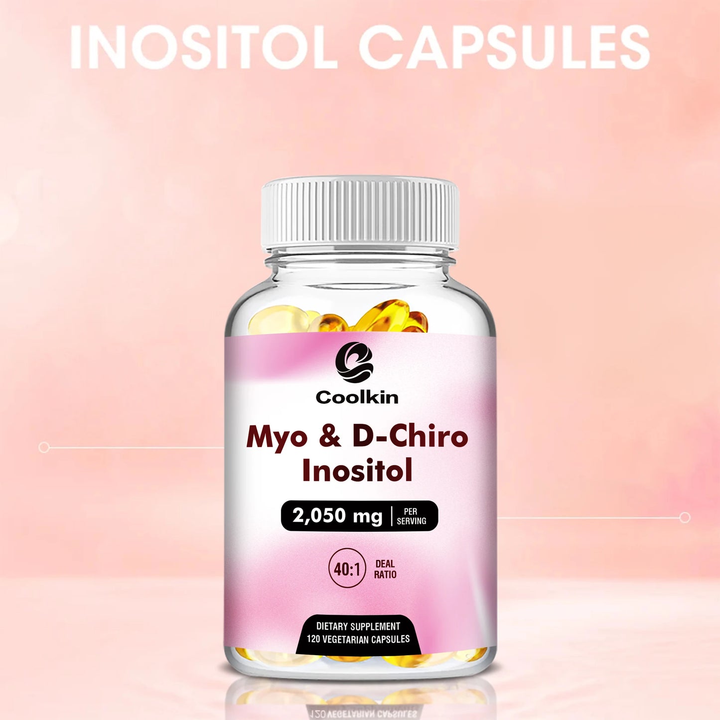 Myo & D-Chiro Inositol Capsules - Supports Ovarian Function,Hormone Balance,Fertility Supplements for Women - 120 Capsules - TrendForce25
