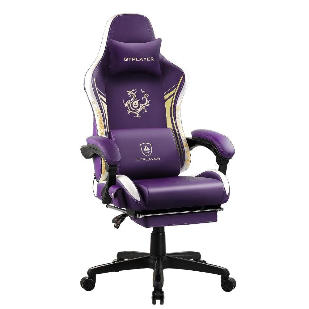 GTPLAYER Gaming Chair with Bluetooth Speakers, Footrest & Ergonomic Design, Dragon Series Video Game & Office Chair - TrendForce25
