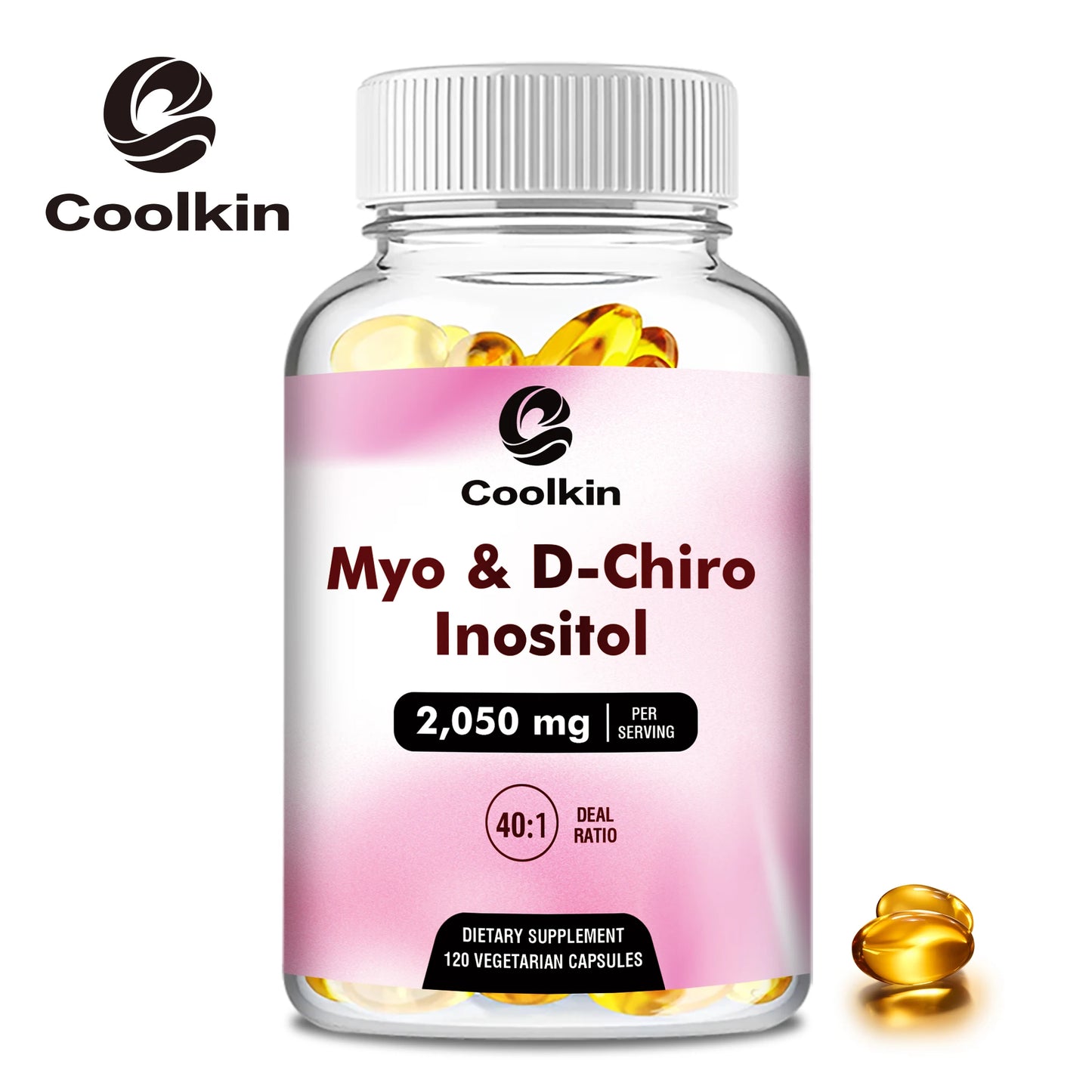 Myo & D-Chiro Inositol Capsules - Supports Ovarian Function,Hormone Balance,Fertility Supplements for Women - 120 Capsules - TrendForce25