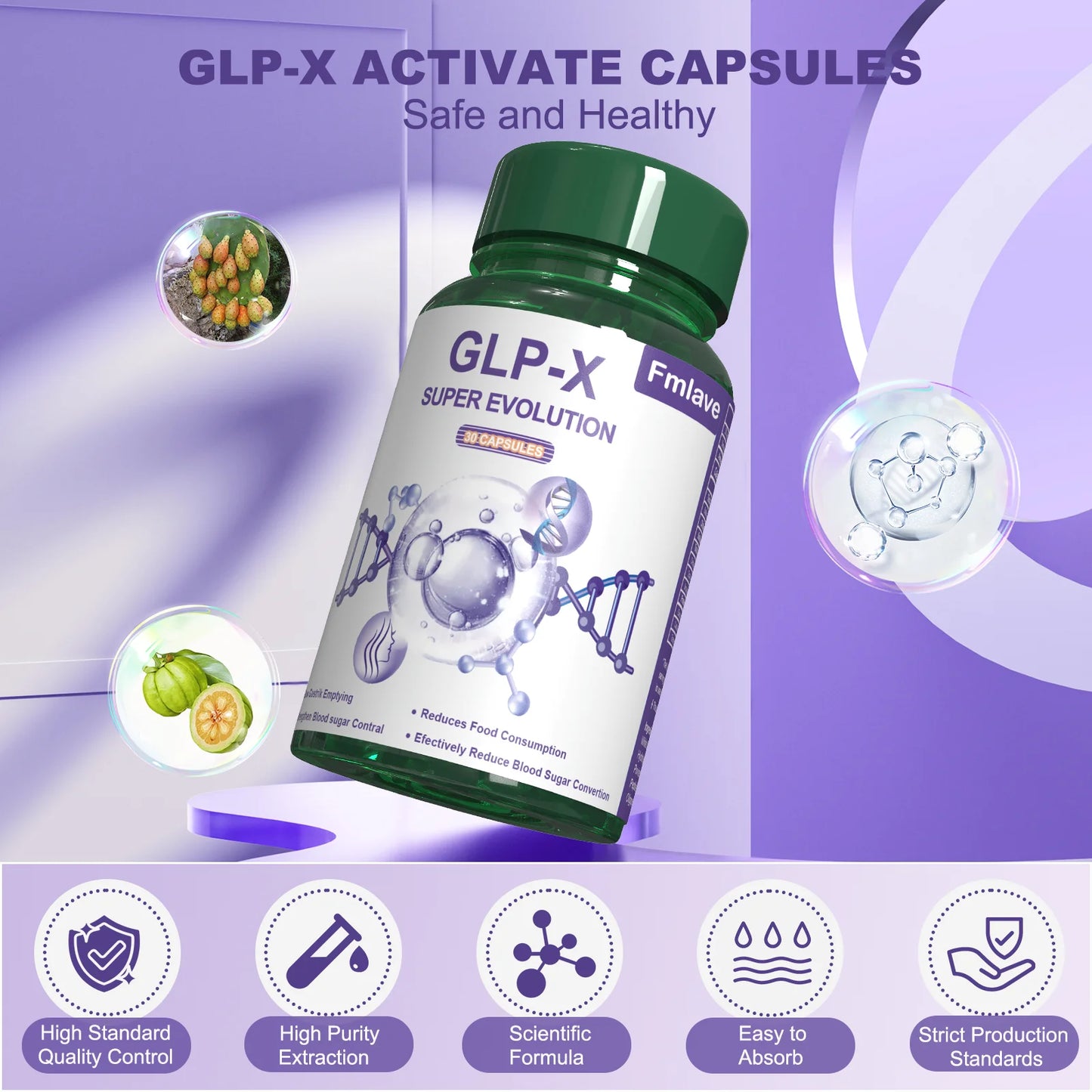 GLP-X Super Evolution, Metabolism & Appetite Support, 30 Capsules – Supports Digestion & Gut Health - TrendForce25