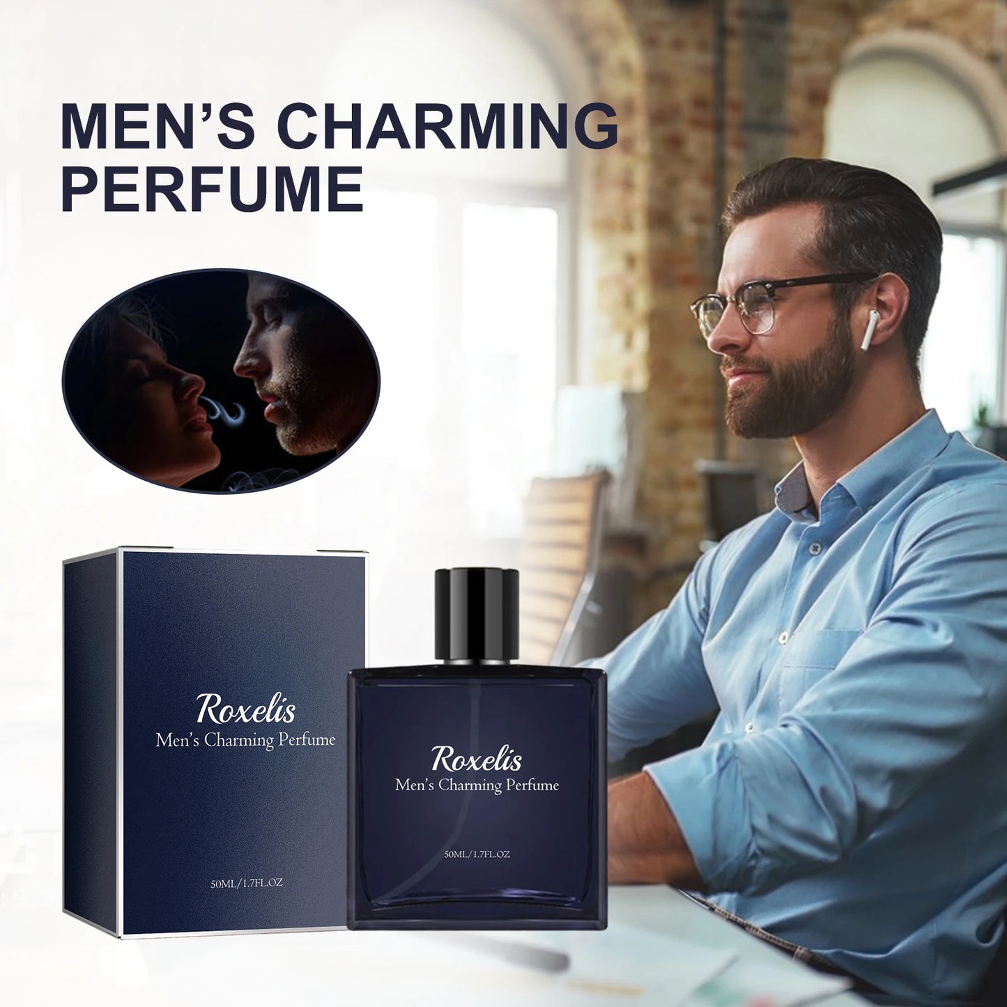 Roxelis 50ml Men Glamour Perfume Spray Cologne Light Fresh Pheromone Romantic Dating Fragrance - TrendForce25