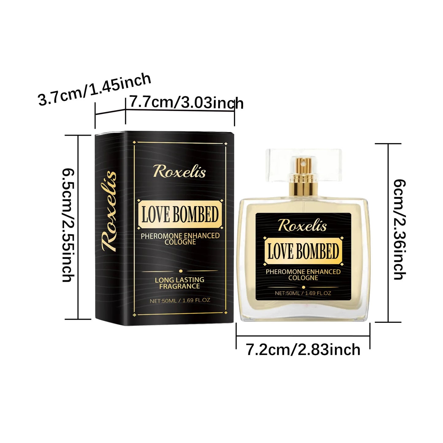 Roxelis 50ml Long Lasting Pheromone Cologne for Men Romantic Dating Fragrance Deodorant Mist - TrendForce25