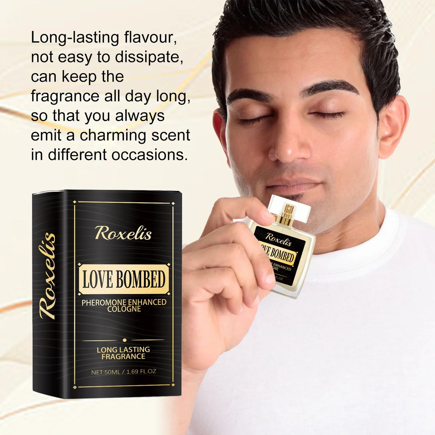 Roxelis 50ml Long Lasting Pheromone Cologne for Men Romantic Dating Fragrance Deodorant Mist - TrendForce25
