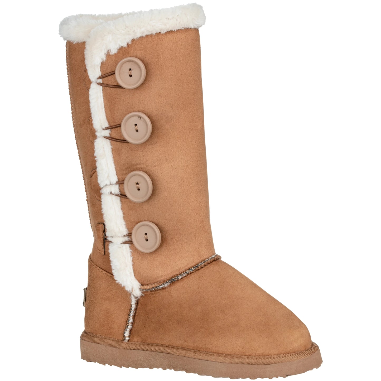 Women's Snow Boots Fleece Lined Solid Color Mid-Calf Flat Snow Boots Fur Lined Winter Boots - TrendForce25