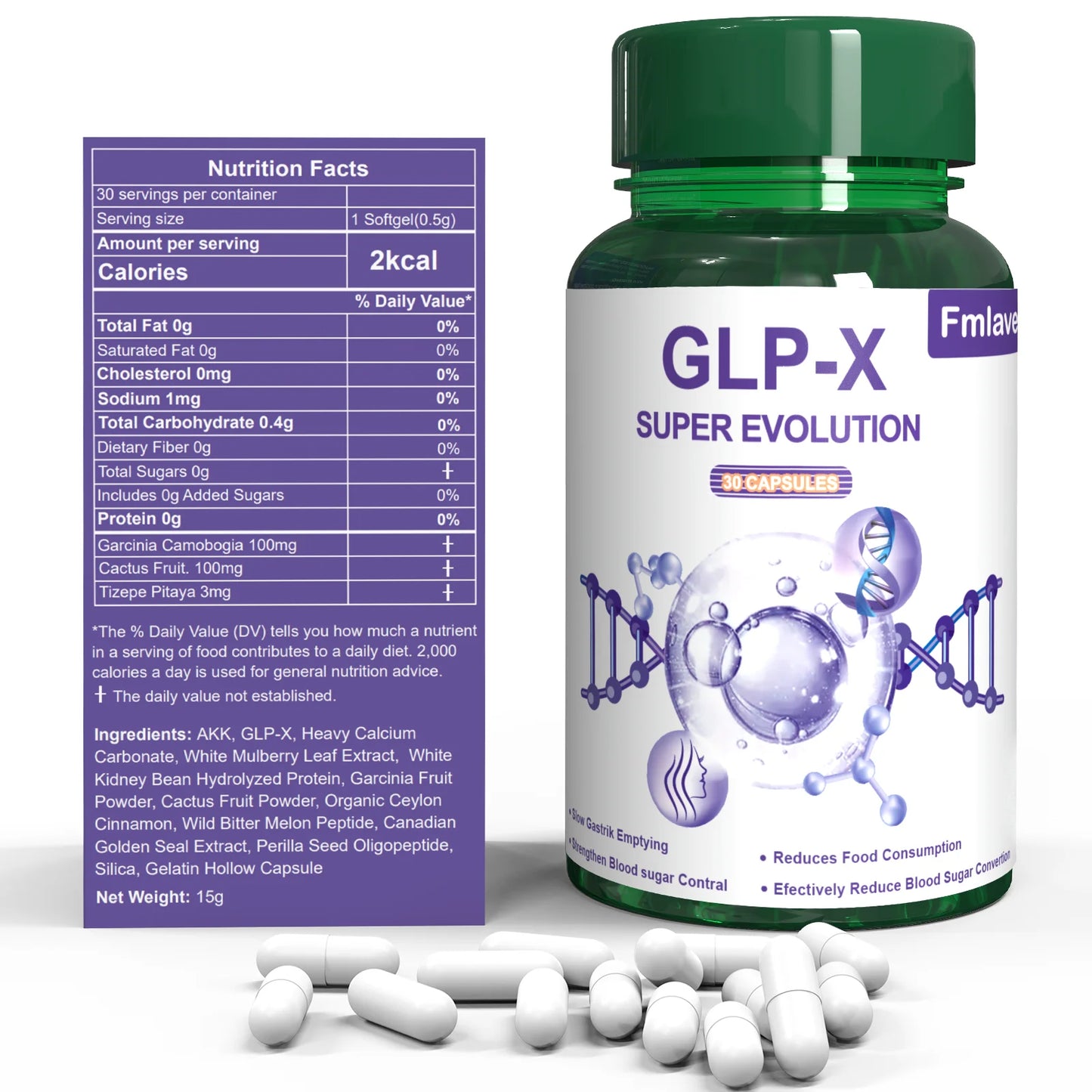 GLP-X Super Evolution, Metabolism & Appetite Support, 30 Capsules – Supports Digestion & Gut Health - TrendForce25
