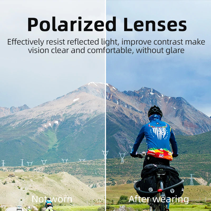 ROCKBROS Polarized Glasses UV400 Sunglasses Sport Protection Glasses Bicycle Eyewear Outdoor Hiking Camping Golf Cycling Goggles - TrendForce25