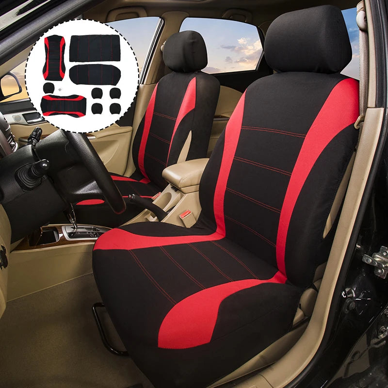 5PCS Car Seat Covers Set Universal Fit Most Car Covers Stain Resistant Fashion Seat Covers Protecting Seats - TrendForce25