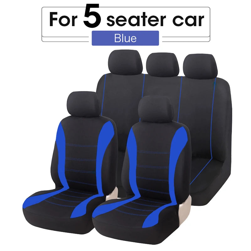 5PCS Car Seat Covers Set Universal Fit Most Car Covers Stain Resistant Fashion Seat Covers Protecting Seats - TrendForce25