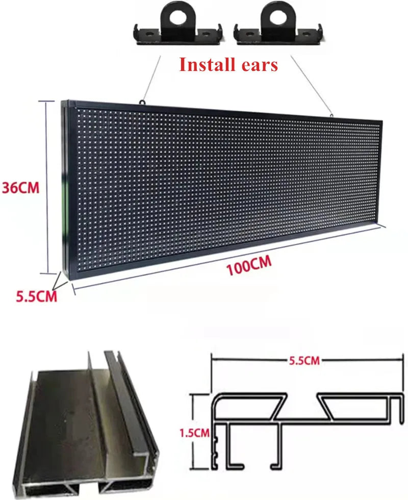 High-brightness Outdoor LED Signboard 7-color LED Electric Bulletin Moving Shining LED Message Board Multi-function Signboard - TrendForce25