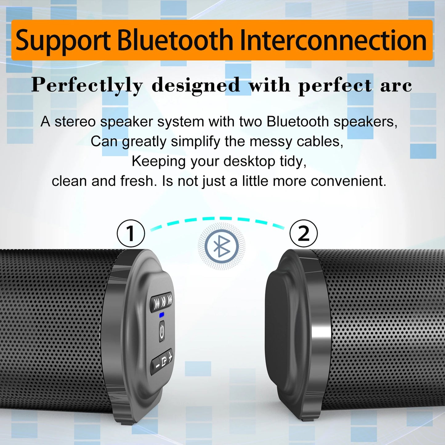 2024 Soundbar Sound Wireless Bluetooth Car Computer Speaker Stereo Tv Home Theater Sombar For 3.5mm Output PC - TrendForce25