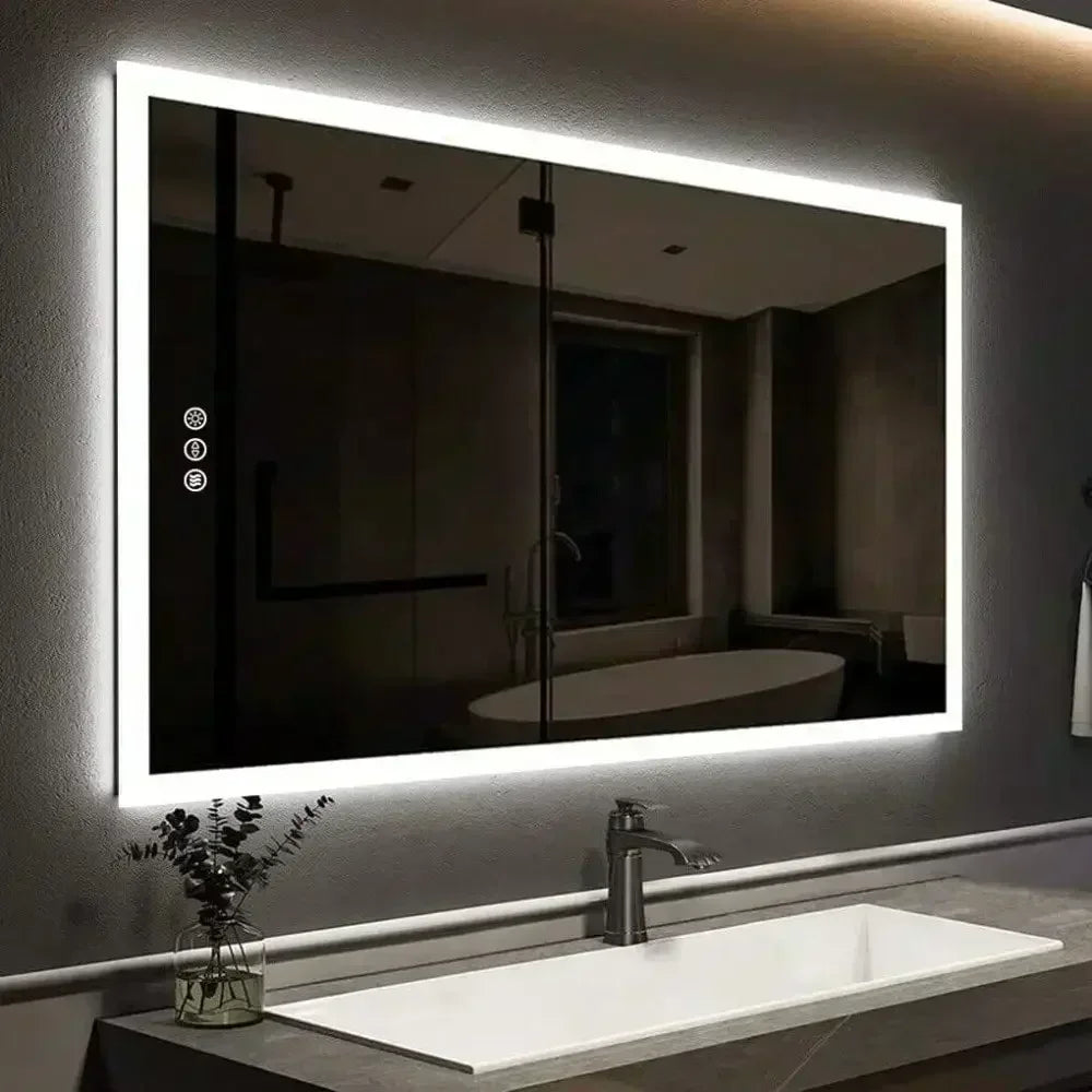 Smart Dimmble Bathroom Mirror Save Energy Antifog Waterproof Makeup Mirror - TrendForce25