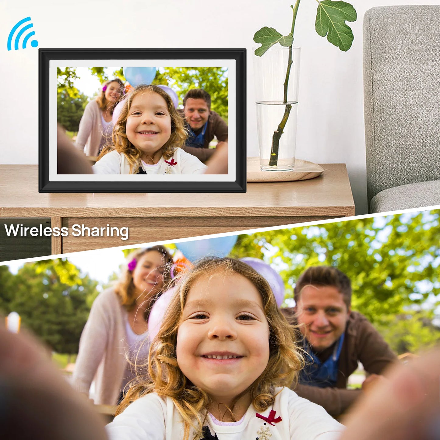32GB SSA 10.1 Inch Smart WiFi Digital Photo Frame 1280x800 IPS LCD Touch Screen,Best Christmas gift for friends and family - TrendForce25