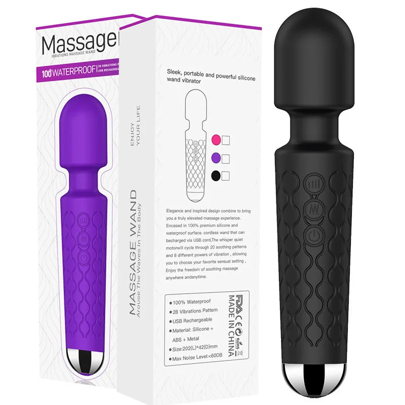 Portable Electric Massage Stick with 8 Adjustable 20 Modes, Suitable for The Back/Neck/Legs/Waist, Relieving Fatigue - TrendForce25