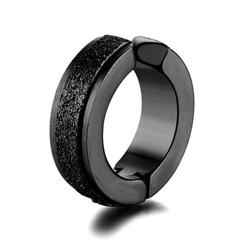 1Pc Punk Ear Clip For Man Stud Earrings Teens Hip Hop Style Ear Ring Jewelry Accessories - TrendForce25