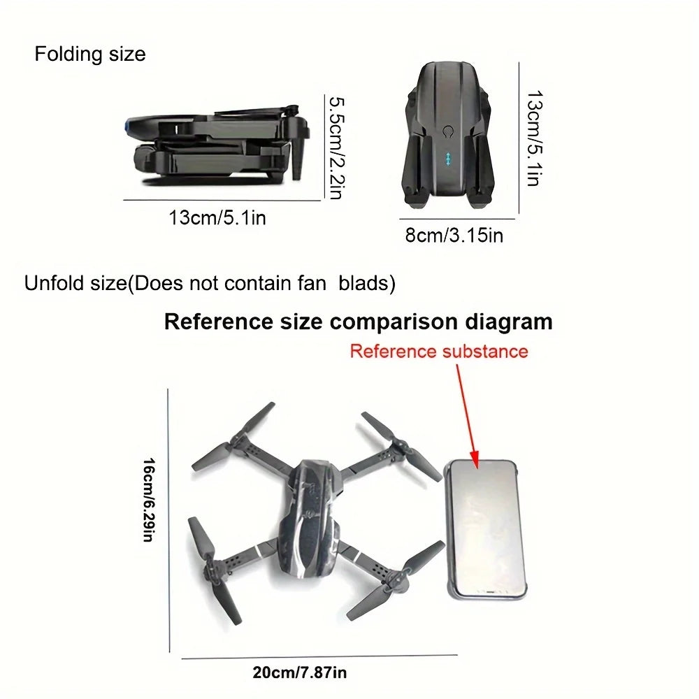 E99 PRO Drone with Flash Professional HD Dual Camera WIFI Obstacle Avoidance RC Helicopters Aerial Photography Quadcopter - TrendForce25