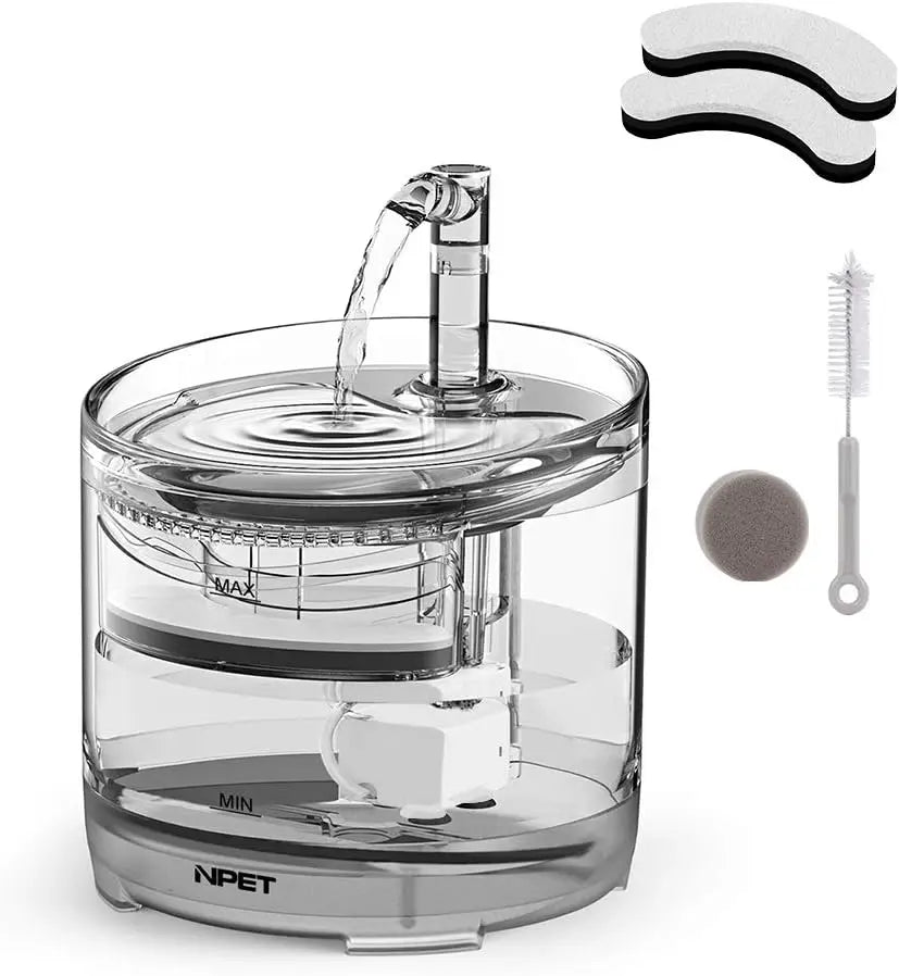 NPET Cat Water Fountain WF050TP 1.5L Automatic Pet Drinking Fountain with Replacement Faucet Kit - TrendForce25