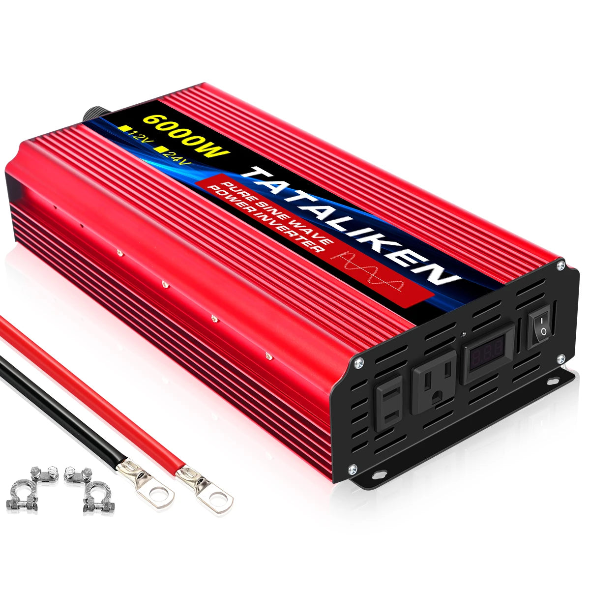 US Socket 12V To AC 110V 60HZ Pure Sine Wave Inverter Car Power 1600W/2200W/3000W Voltage Portable Converter with LED - TrendForce25
