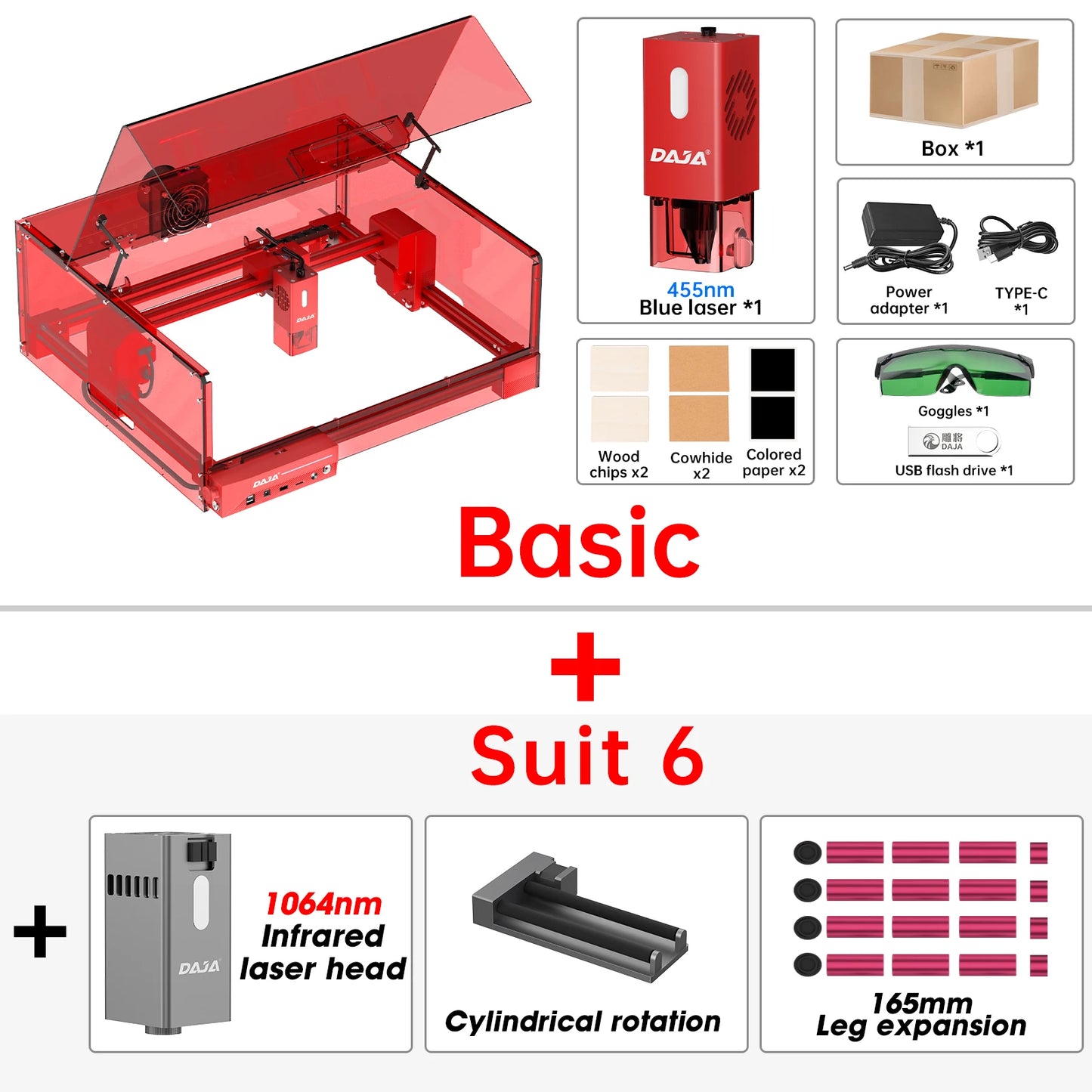 DAJA A6 Pro Laser Engraver Safety Shield 20W Power CNC Cutting Engraving Machine for Metal Wood Acrylic Glass Leather Plastic