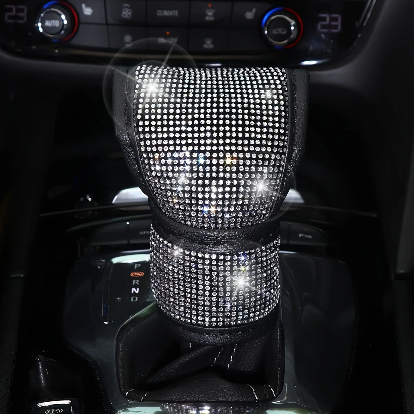 30 PCs Bling Car Accessories Set for Women, Steering Wheel Covers Universal Fit 15Inch, Seat Belt Covers, Armrest Cover