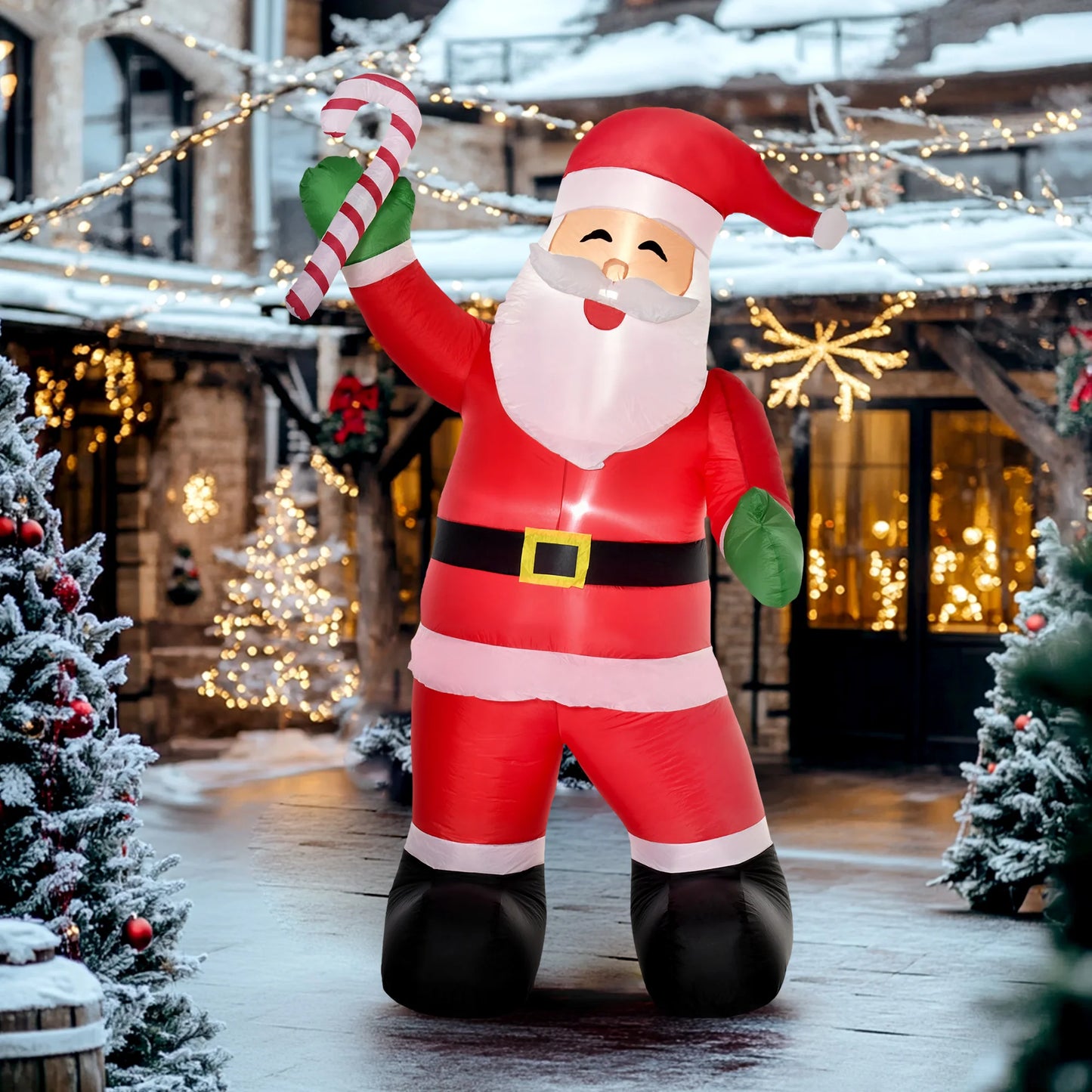 8' Christmas Inflatable Santa Holiday Yard Decor Outdoor Light up Led