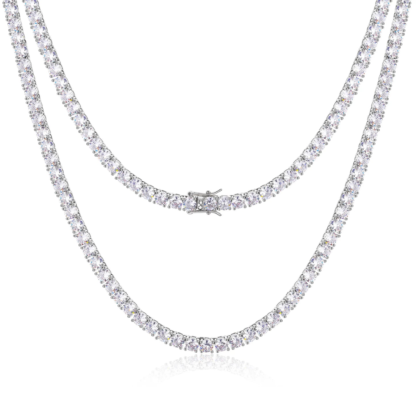 Real 4mm EF Color Moissanite Sparkling Full Diamond GRAY 925 Sterling Silver Wedding Engagement Party Jewelry Bracelet For Women - TrendForce25