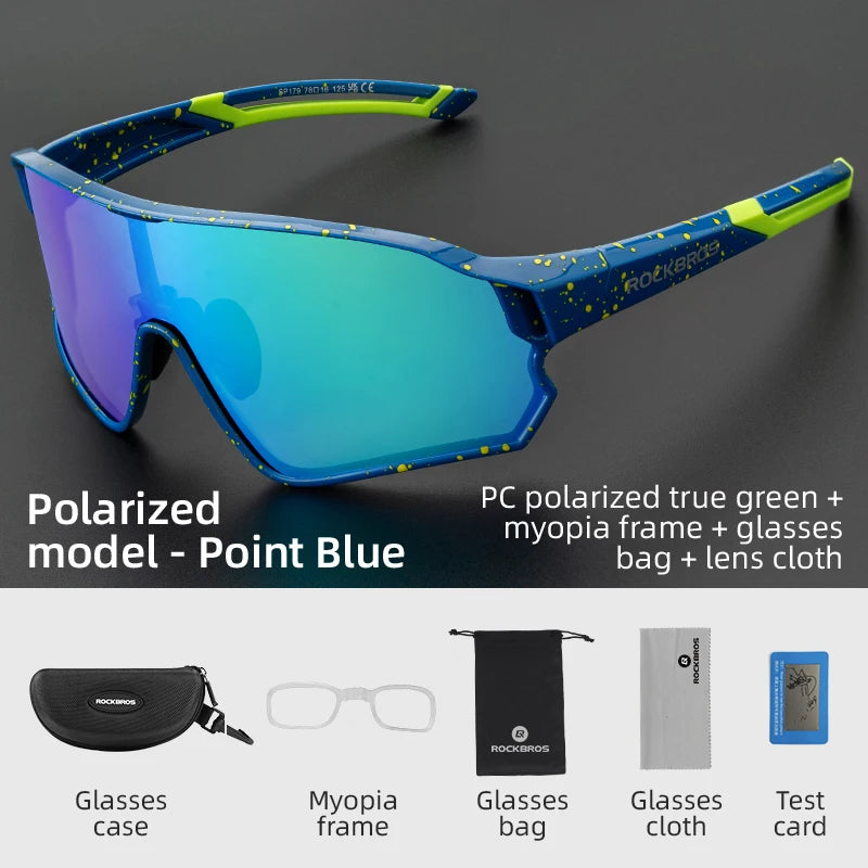 ROCKBROS Polarized Glasses UV400 Sunglasses Sport Protection Glasses Bicycle Eyewear Outdoor Hiking Camping Golf Cycling Goggles - TrendForce25