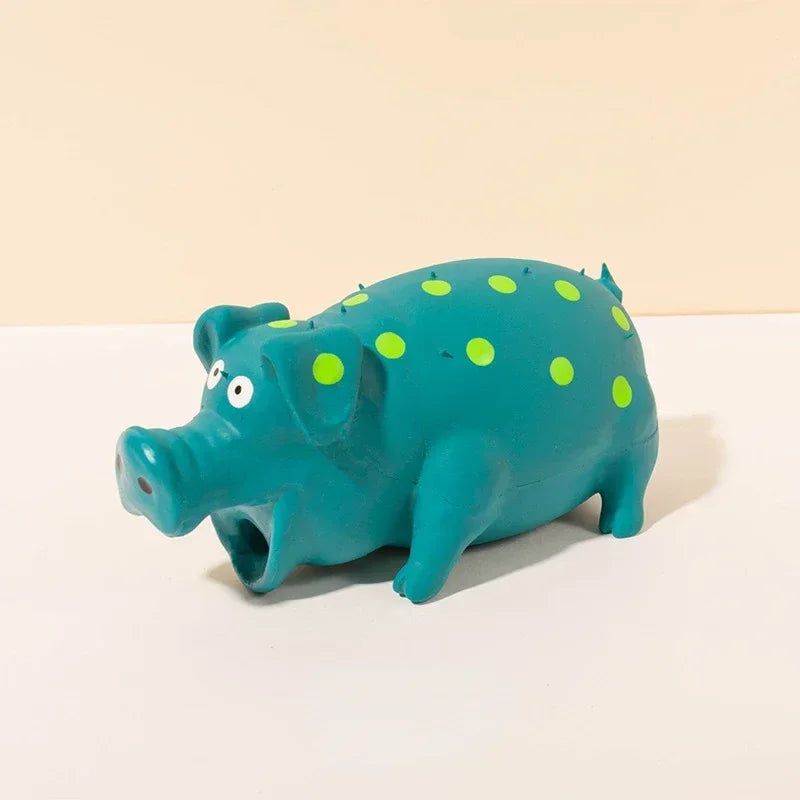 Squeaky Pig Dog Toy Durable Rubber Pig Squeaker Dog Puppy Chew Toys Latex Interactive Cute Toy for Small Medium Large Dogs - TrendForce25