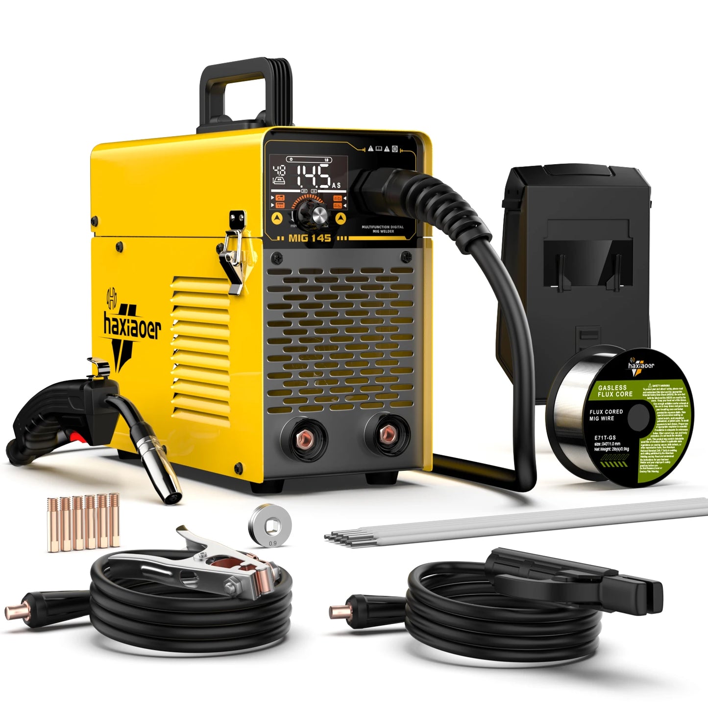 Haxiaoer MIG145 Welding Machine MMA/GASLESS MIG/LIFT TIG 120A Welder Flux Core Welder for Carbon Steel Stainless Steel - TrendForce25