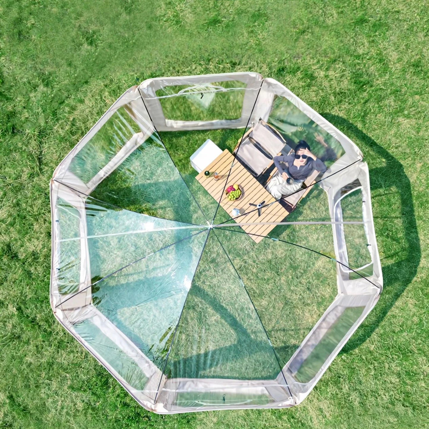 Outdoor Transparent Tent Portable Folding Camping Thickening Tent Starry Sky Bubble House Shade Winter Sunshine Wind/Waterproof - TrendForce25
