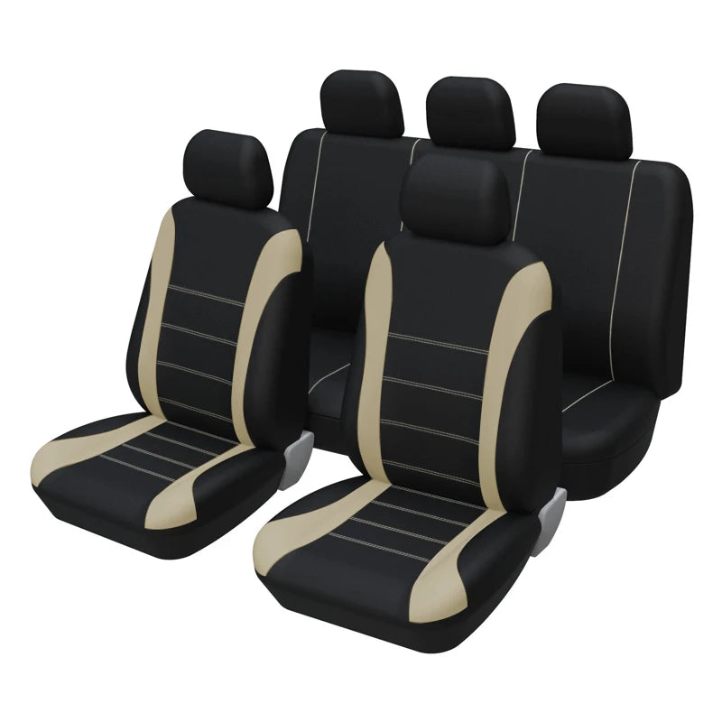 5PCS Car Seat Covers Set Universal Fit Most Car Covers Stain Resistant Fashion Seat Covers Protecting Seats - TrendForce25