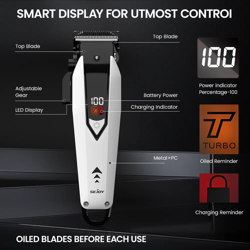 Sejoy Portable Combo Kit Barber Hair Clipper For Men Professional Electric Beard Hair Trimmer Rechargeable Haircut