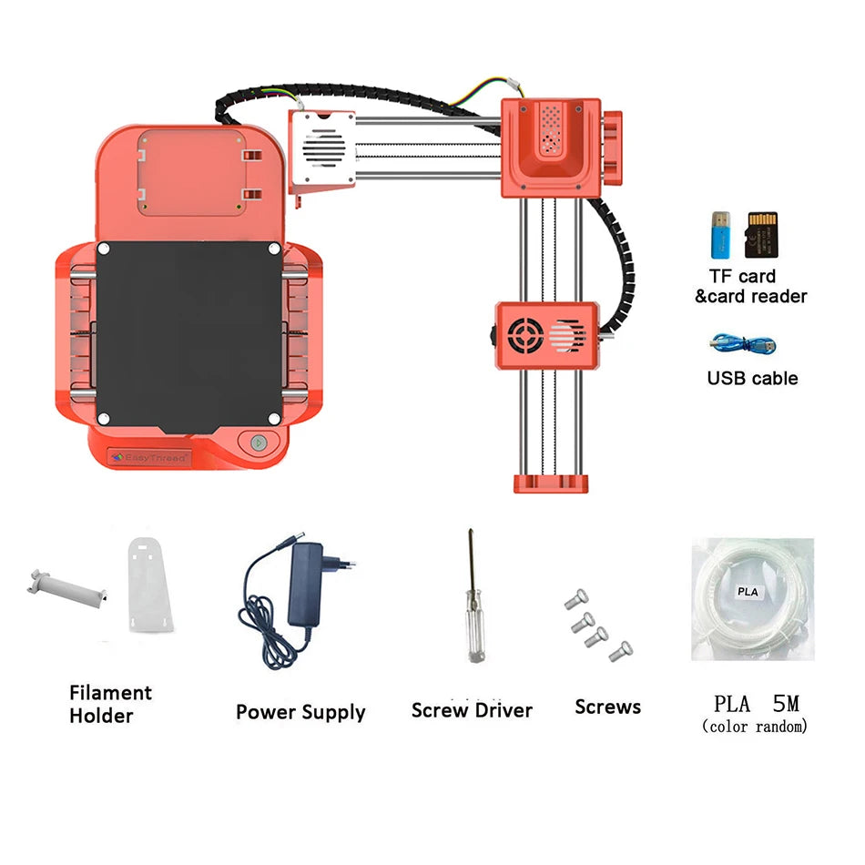Easythreed K7 Mini 3D Printer Easy To Use One-click Print Mainboard With Magnetic Build Platform Desktop For Kids Beginner