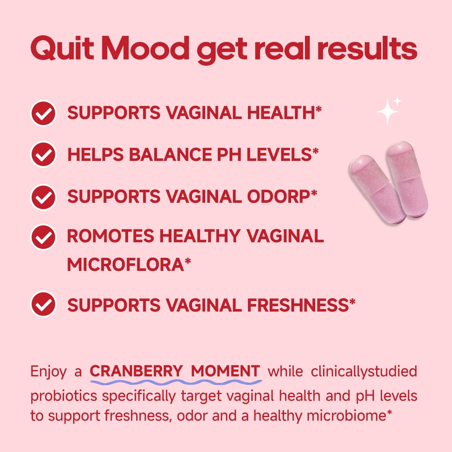 Quitmood Queen's Female-Focused Once-daily Women's complete V- Probiotics for Women - pH Balance, Odor Control, Yeast & Flora - TrendForce25