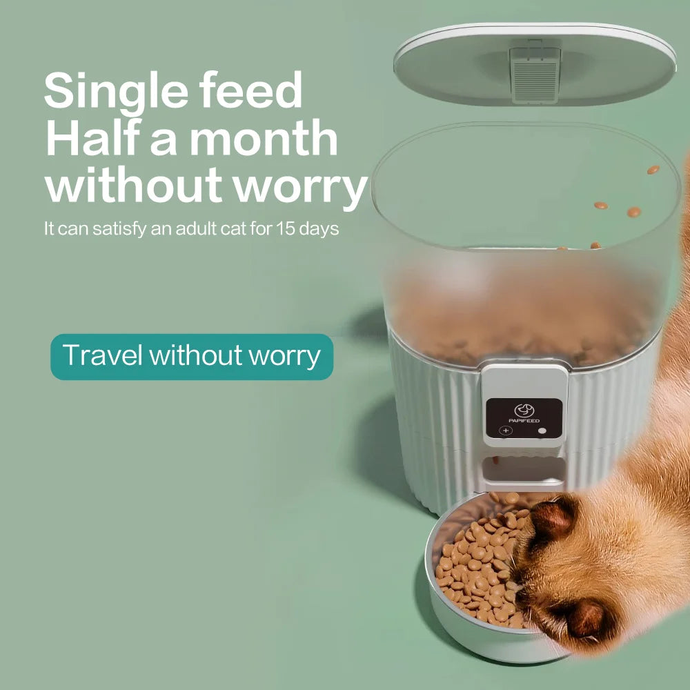 PAPIFEED cat automatic feeder dog fixed feeding machine cat food dog food wifi remote smart cat pet food dispenser - TrendForce25