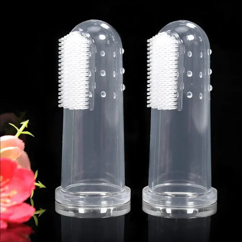 Pet Toothbrush Super Soft Pet Finger Toothbrush Dog Brush Bad Breath Tartar Teeth Care Tool Pet Cleaning Silicagel Supplies