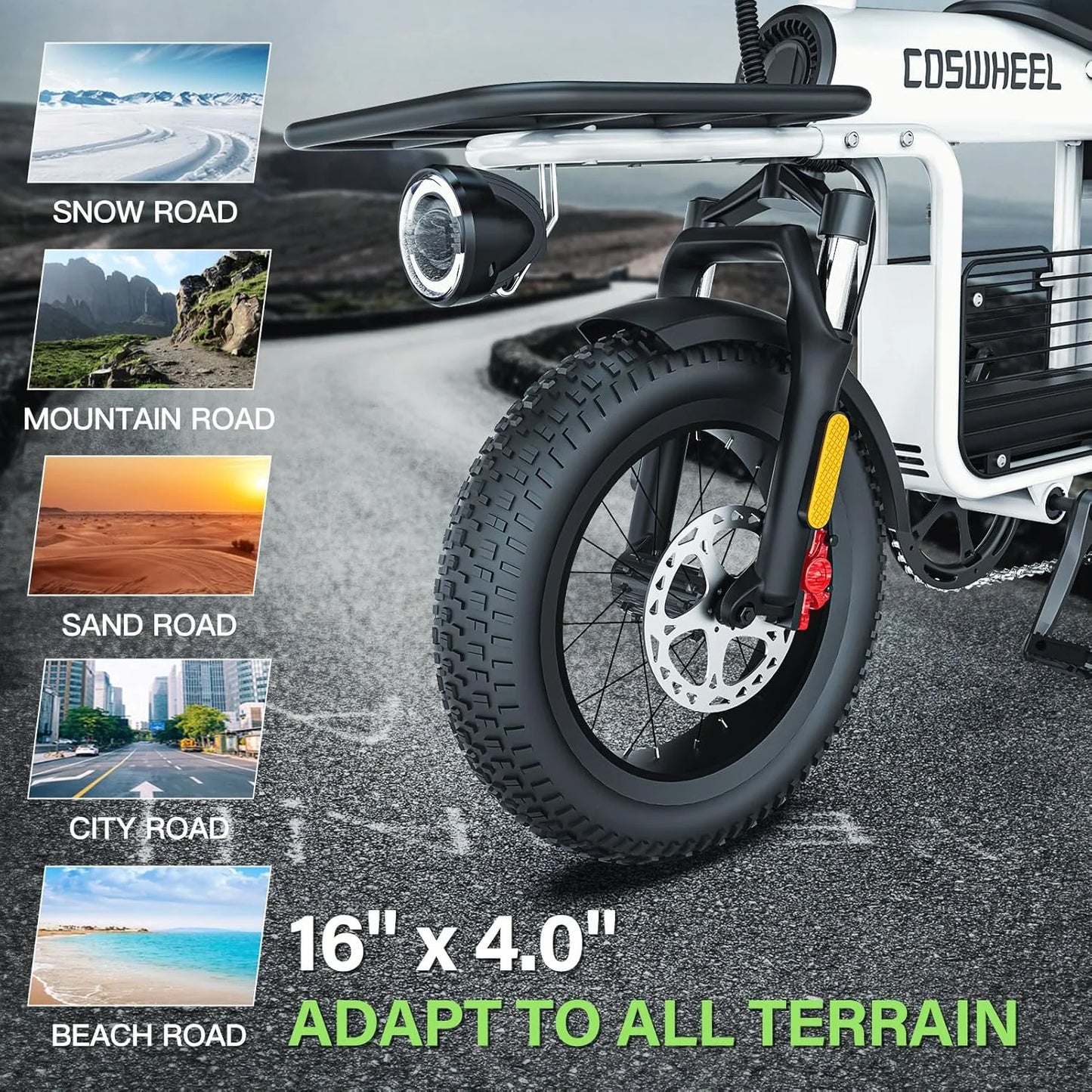 Coswheel Electric Bike Adult Road Ebike T16 Mountain Ebikes Urban Commuting Electric Bike 48V 20AH Outdoor Electric motorcycle - TrendForce25