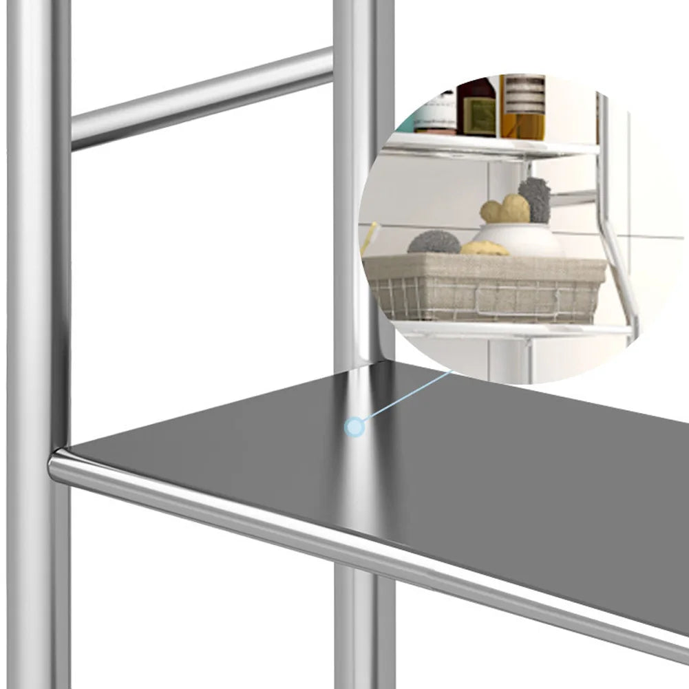 Over Toilet Storage Shelf,2/3-Tier Freestanding Over The Toilet Storage,Metal Bathroom Shelves with Paper Holder and Removable - TrendForce25