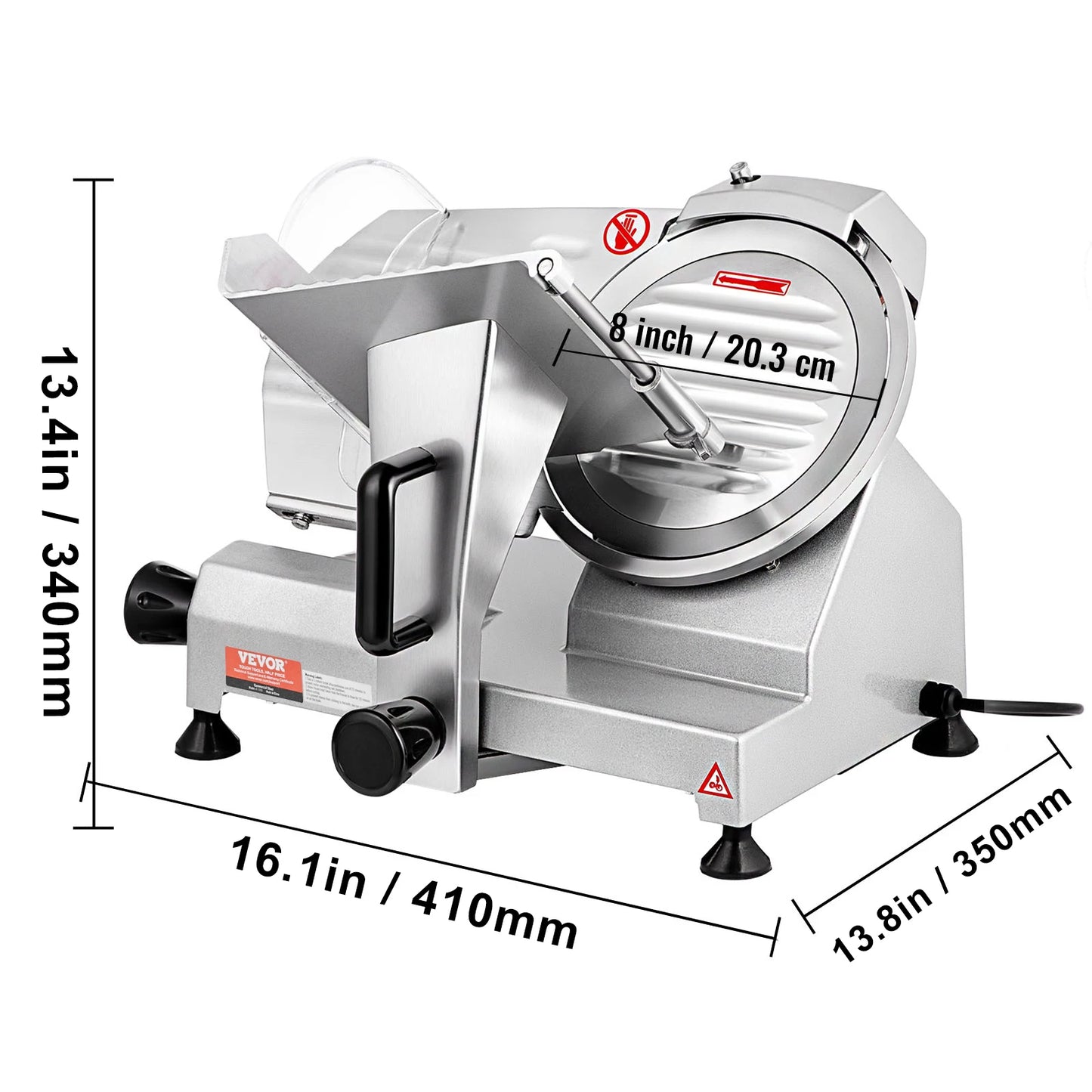 VEVOR Meat Slicer 200W/240W/320W/340W Electric Deli Food Slicer Adjustable Thickness for Commercial and Home Use Cut Meat Cheese - TrendForce25