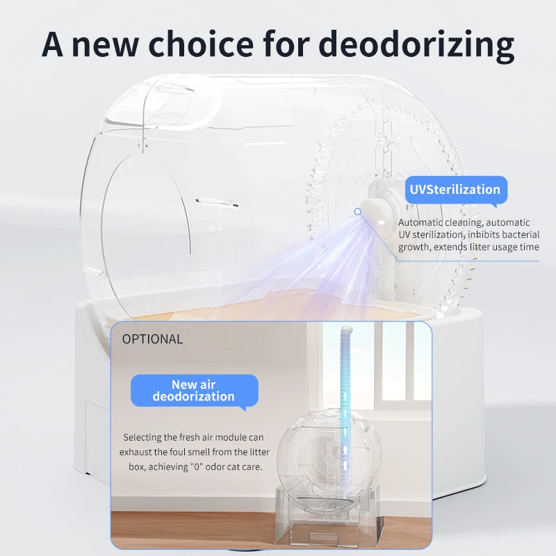 Factory Bulk Low Price Tuya APP Control Smart Cat Litter Box Toilet Robot for Cats Super Large Automatic Cat Toilet Litter Box