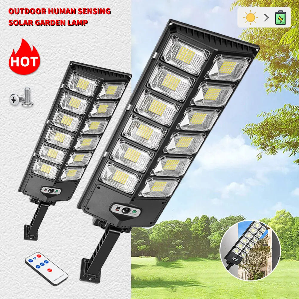 10000watts Super Bright Outdoor Solar Lamp Waterproof Ultra Wide Lighting Street Light Human Induction Motion Sensor Wall Lights - TrendForce25