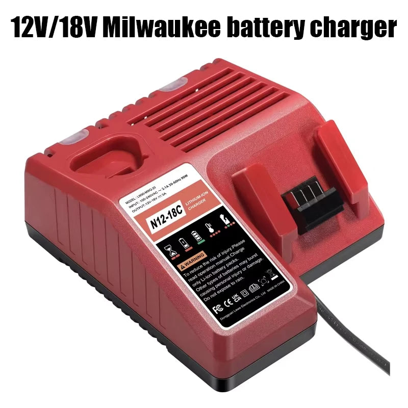 REACELL 18V 6.5/5.5Ah For Milwaukee M18 Battery Rechargeable Milwaukee Lithium Battery 48-11-1860 48-11-1850 48-11-1840