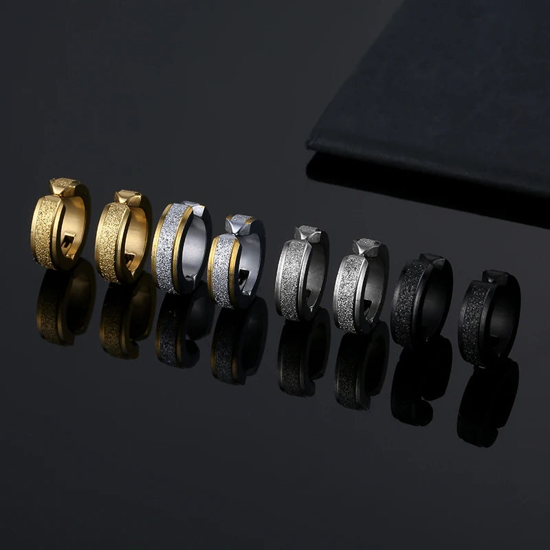 1Pc Punk Ear Clip For Man Stud Earrings Teens Hip Hop Style Ear Ring Jewelry Accessories - TrendForce25