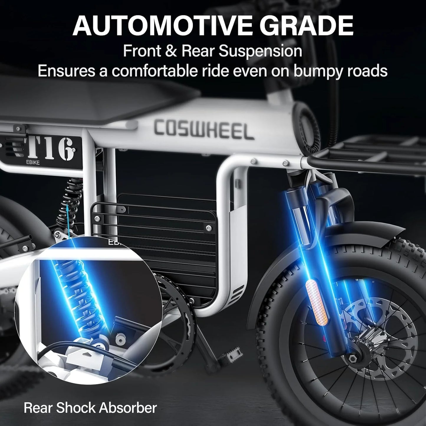 Coswheel Electric Bike Adult Road Ebike T16 Mountain Ebikes Urban Commuting Electric Bike 48V 20AH Outdoor Electric motorcycle - TrendForce25