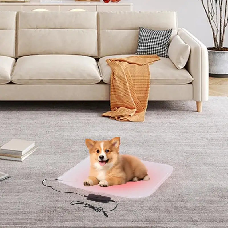 Solar Pet Heating Pad 100W Waterproof Pet Heating Pad Adjustable Warming Cat Bed Thermal Pet Blanket For Winter Cat Pet Dog - TrendForce25