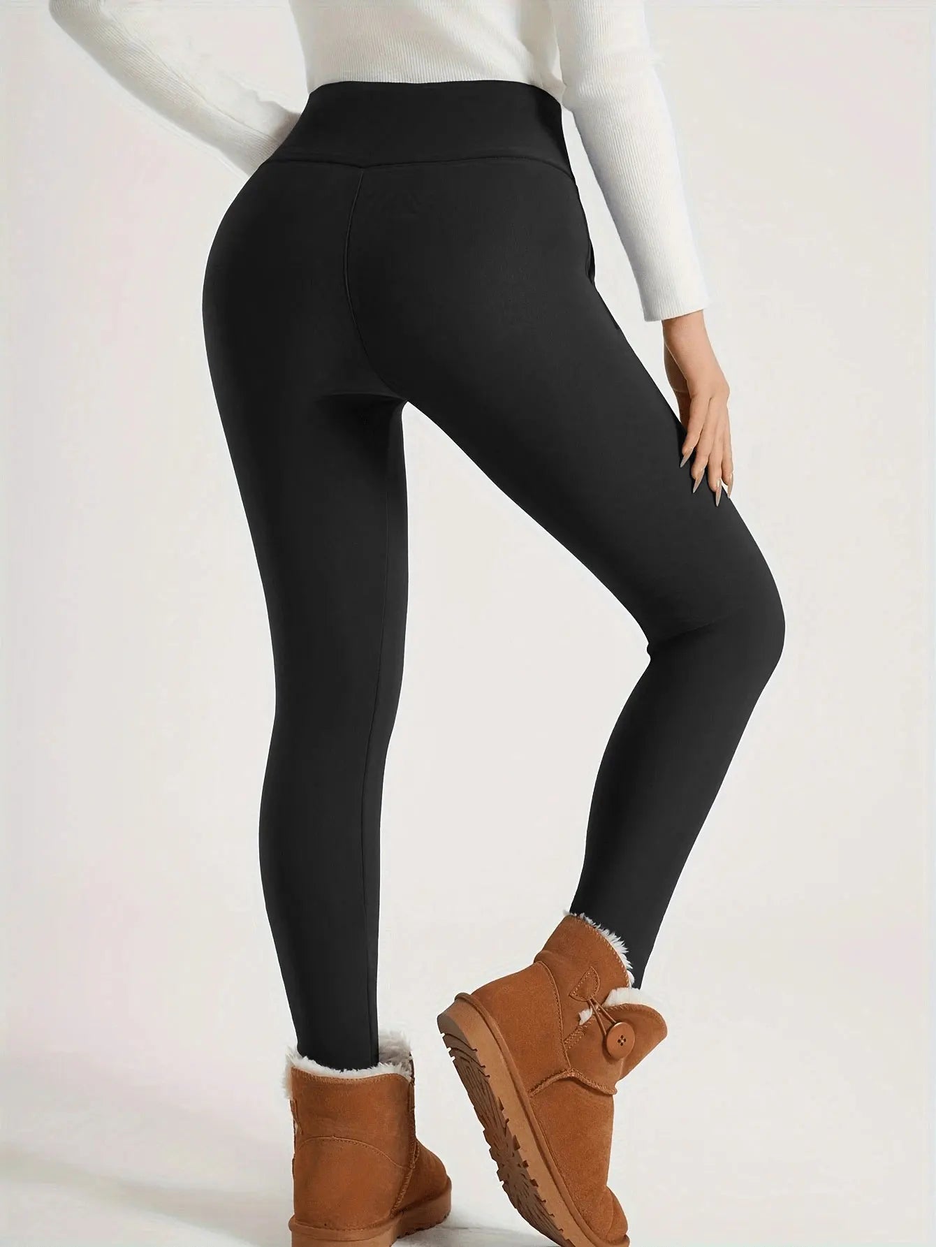 Ultra Warm Women's Fleece Lined Leggings - Plush Thermal Lining, Super Soft & Stretchy For Cold Weather | Cozy Winter Essential