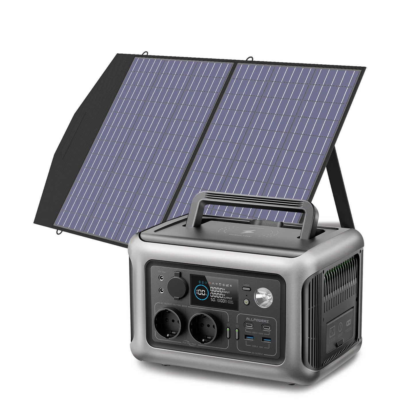 ALLPOWERS R600 Solar Generator with SolarPanel (Optional), 600W 299Wh LiFePO4 Portable Power Station with Solar Charger for Camp - TrendForce25