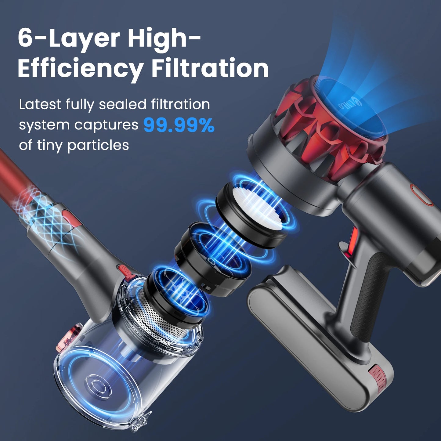 UMLO S3 Cordless Hardwood Floors Cleaner, Lightweight Vacuum Cleaners for Multi-Surface Cleaning with Smart Control System - TrendForce25
